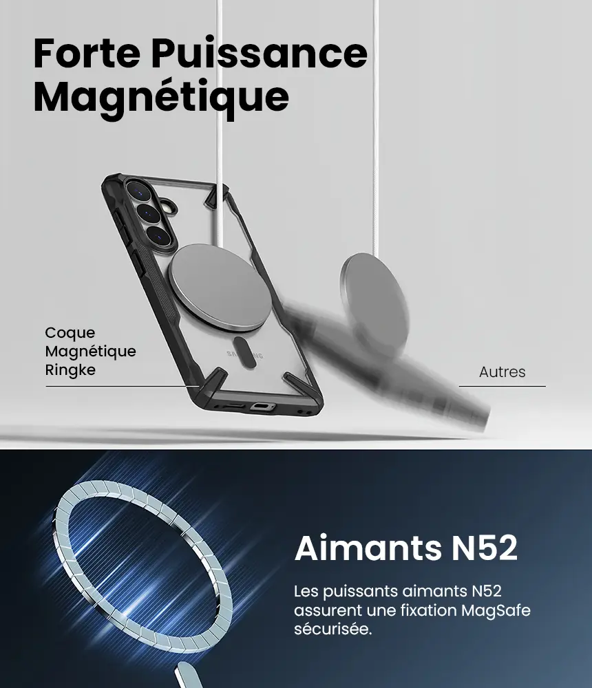 Coque Galaxy S26 aimants N52 MagSafe