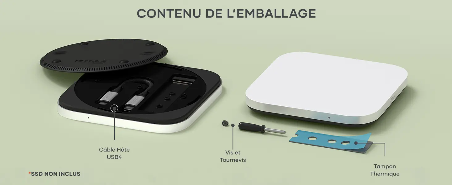 Boîtier SSD NVMe USB4 SATECHI avec Emplacement M.2 NVMe