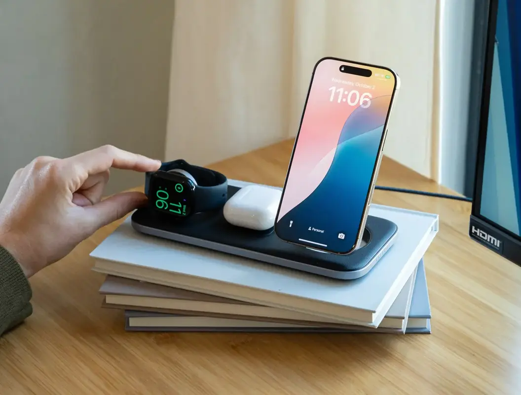 Station Induction SATECHI Qi2 Trio Wireless Charging Pad
