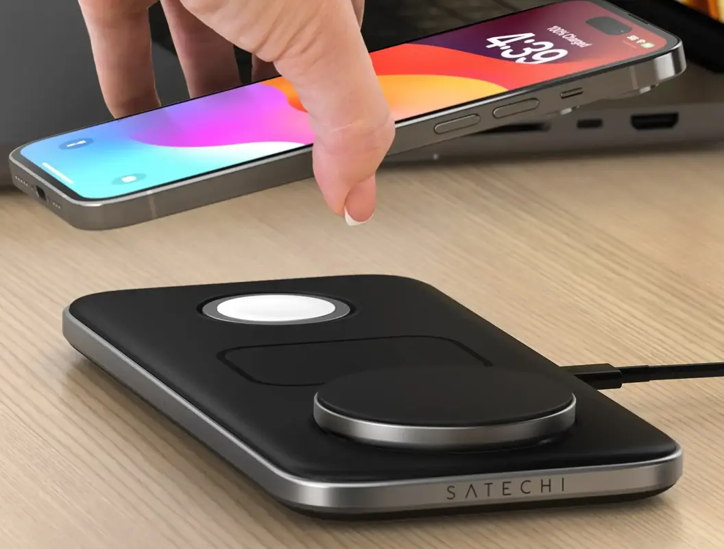 Station Induction SATECHI Qi2 Trio Wireless Charging Pad