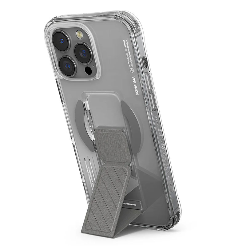 Coque MagSafe SKINARMA Axon Mag-Charge avec Grip Poignée Chevalet pour iPhone 16 Pro Max