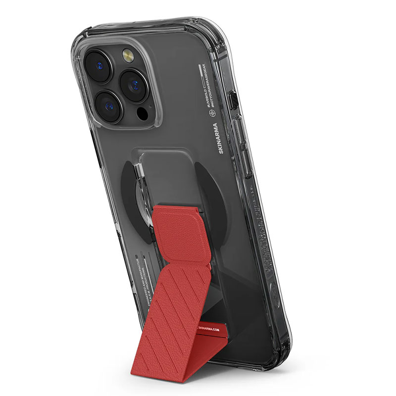 Coque MagSafe SKINARMA Axon Mag-Charge avec Grip Poignée Chevalet pour iPhone 16 Pro Max