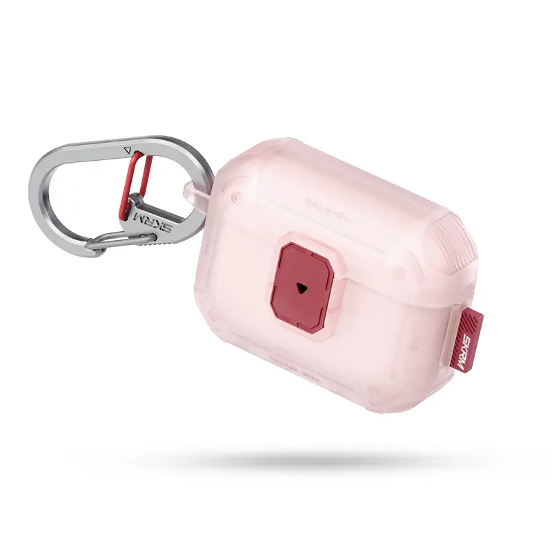 Étui SKINARMA Mecha LE avec Mousqueton Métal pour AirPods Pro 3 - Modèle Rose