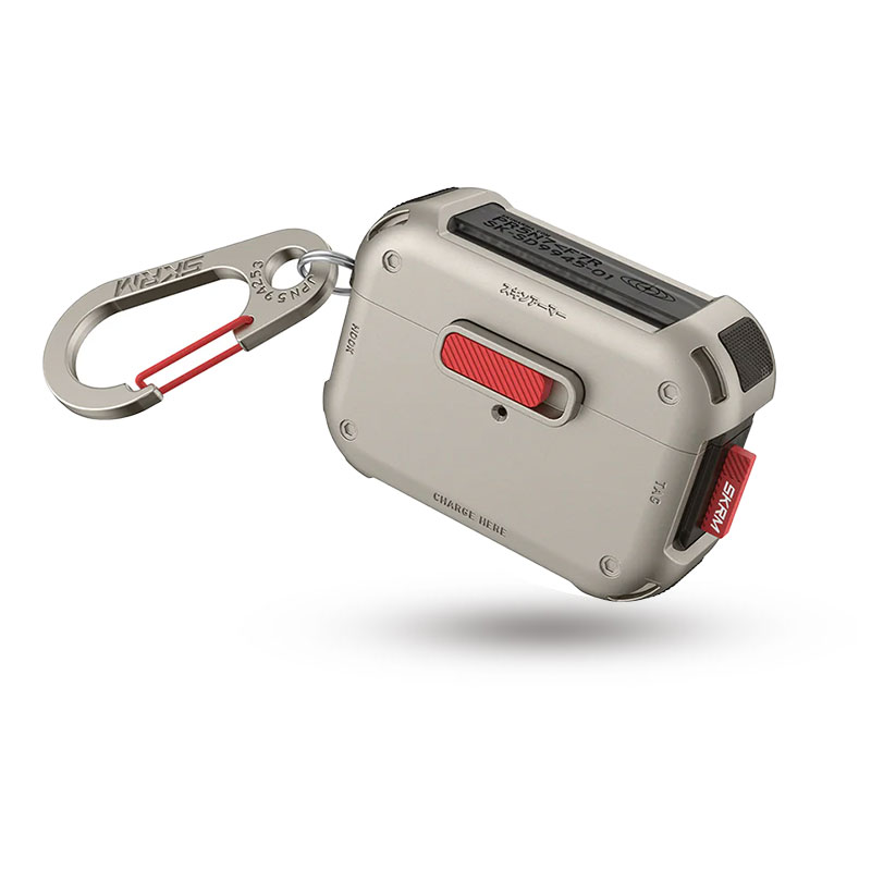 Étui SKINARMA Mecha avec Mousqueton Métal pour AirPods Pro 2