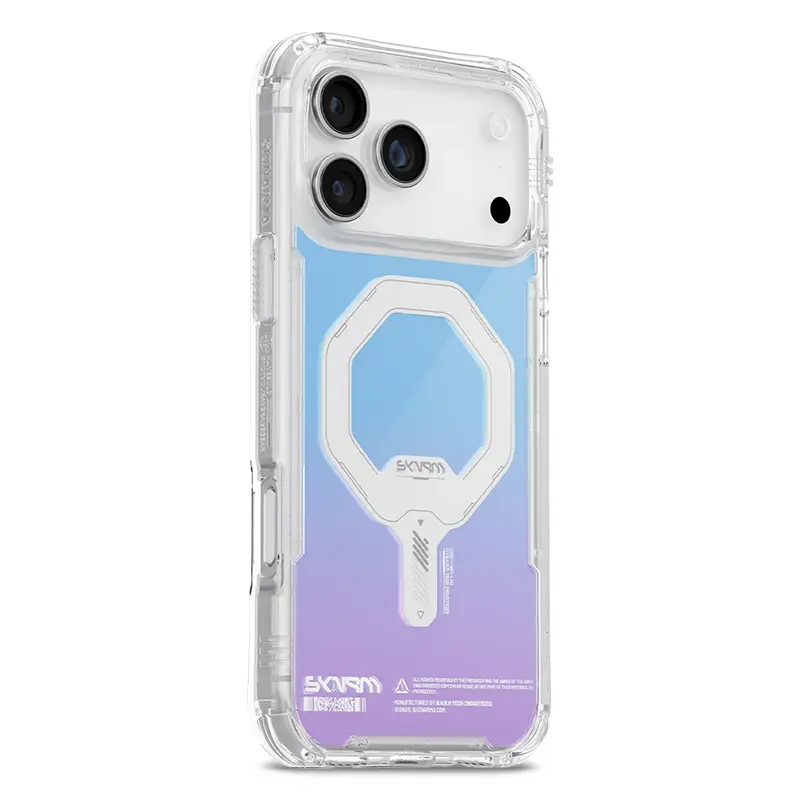 Coque MagSafe SKINARMA Myst Mag-Charge Iridescente pour iPhone 17 Pro - Côté Droit