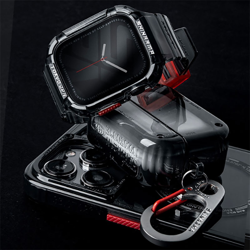 Étui SKINARMA Saido avec Mousqueton Métal pour AirPods Pro 2