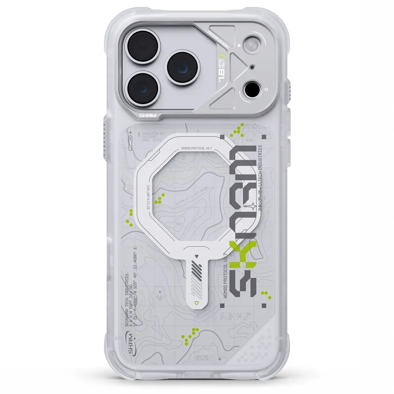 Coque blanche SKINARMA Sonar Mag-Charge vue arrière