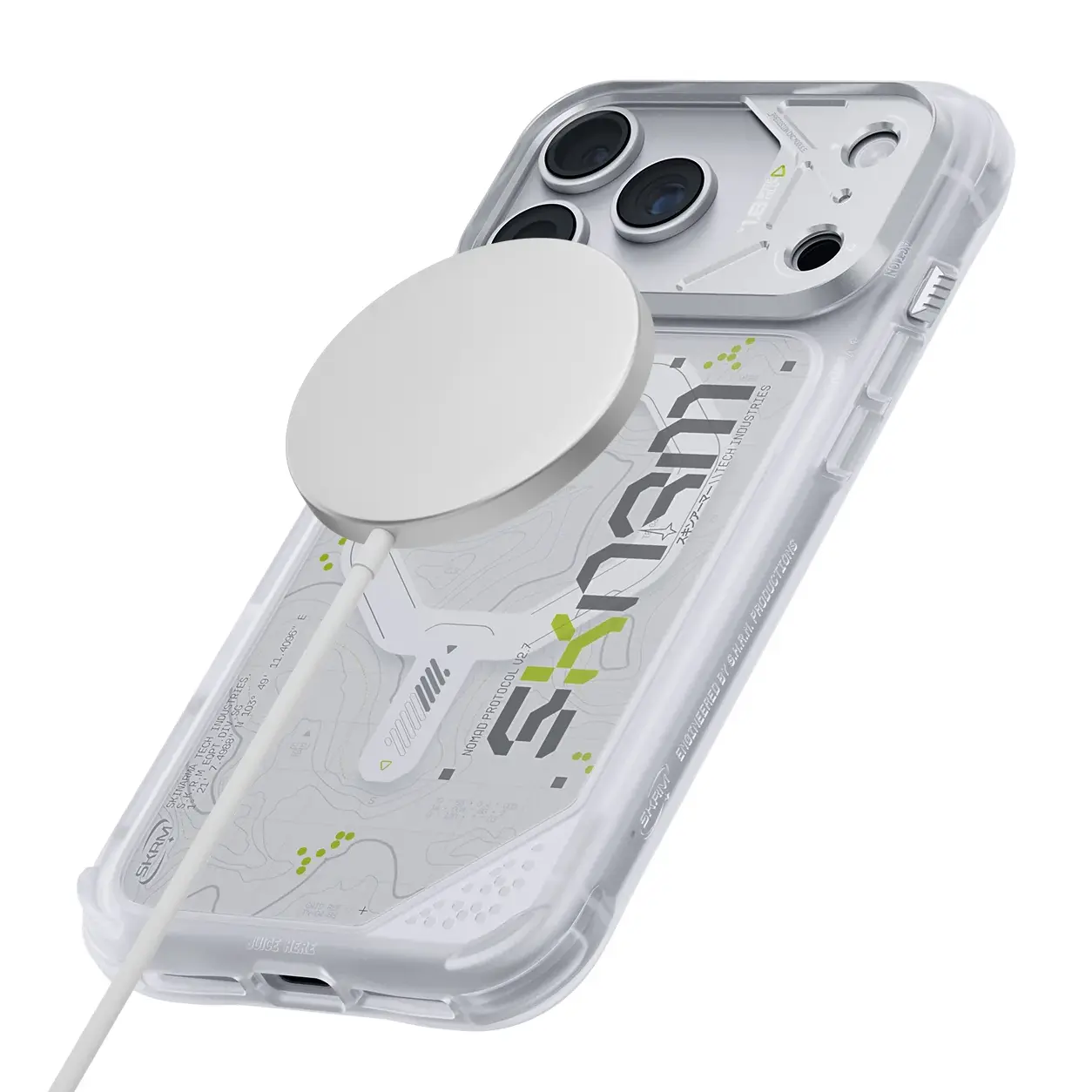 Coque blanche SKINARMA Sonar compatible recharge magnétique