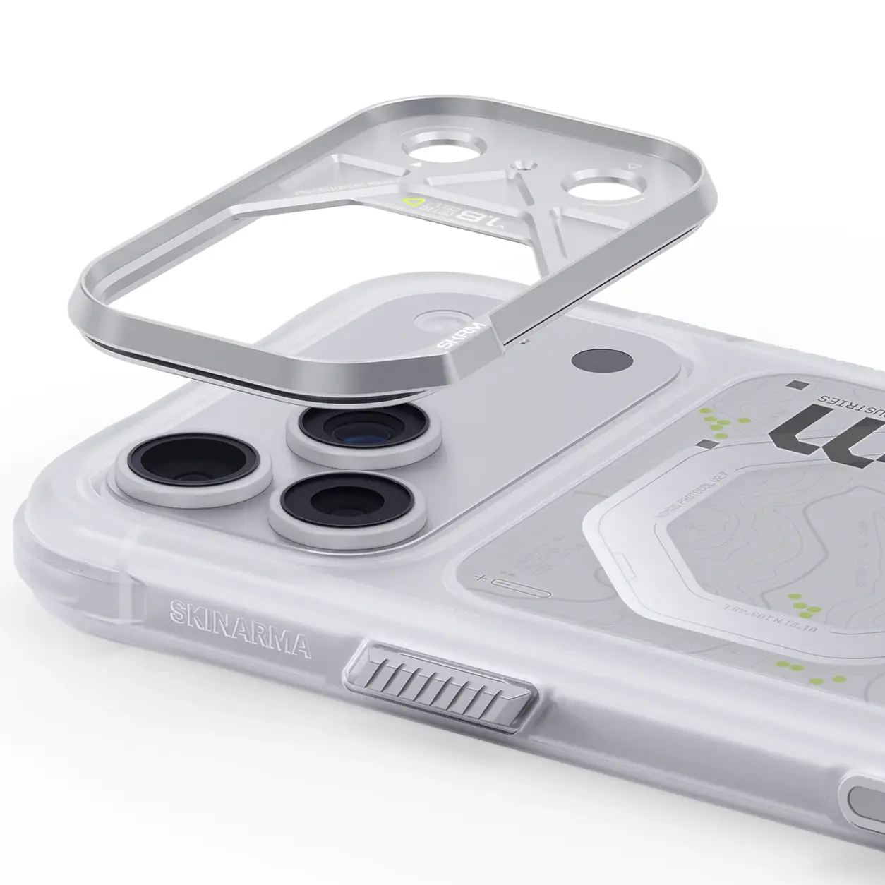 Cadre caméra aluminium amovible de la coque blanche SKINARMA Sonar