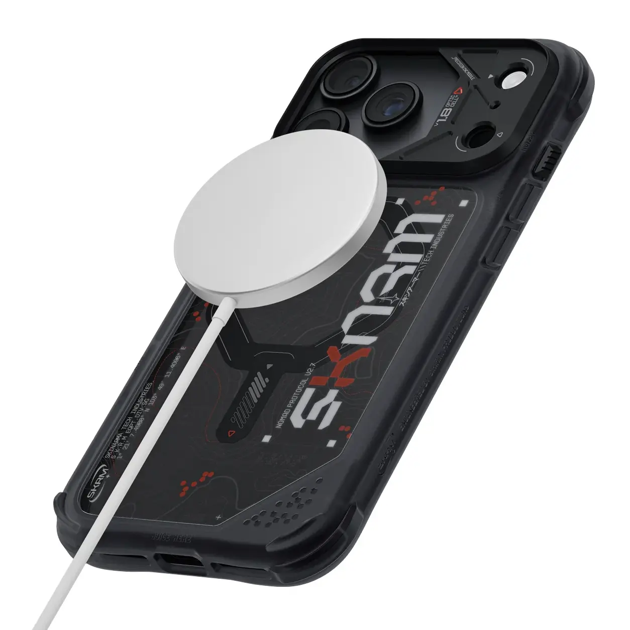 Coque noire SKINARMA Sonar avec chargeur magnétique Mag-Charge