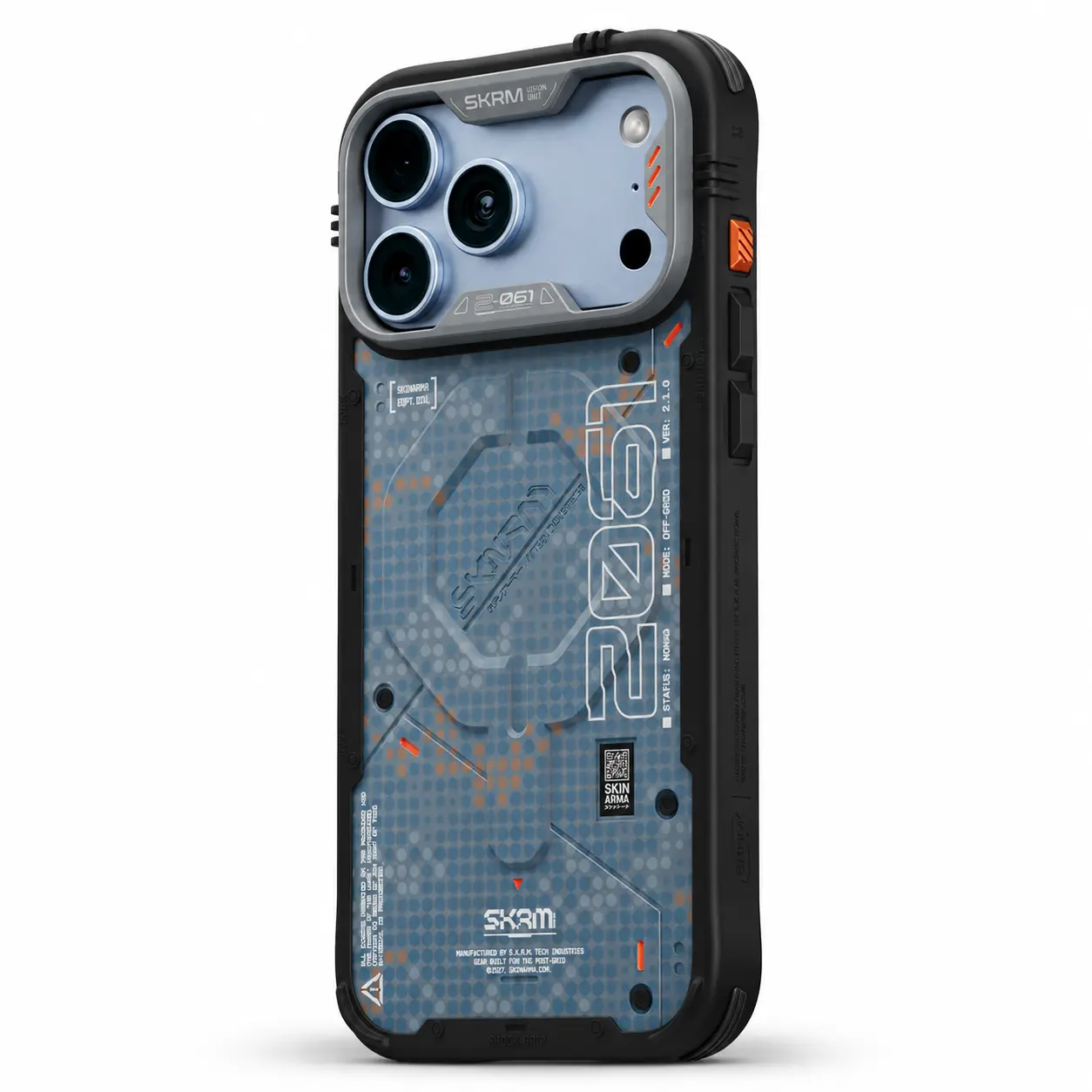 Finition motif digi-camo bleu de la coque SKINARMA Vigor XE pour iPhone 18 Pro et iPhone 17 Pro