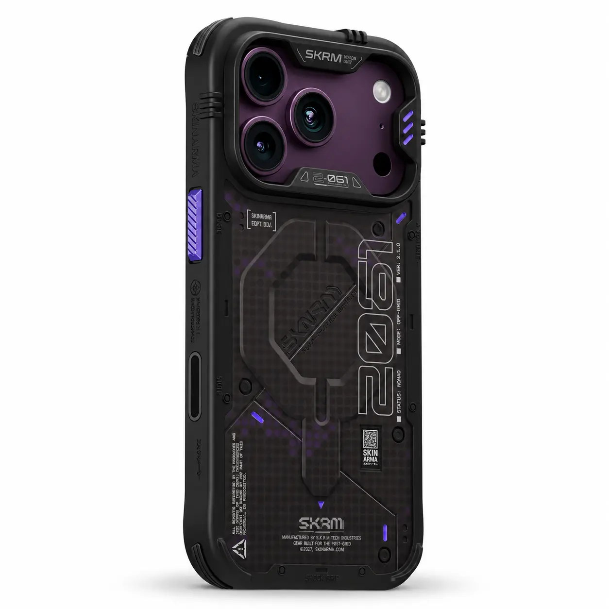 Contour caméra métallique surélevé de la coque bordeaux SKINARMA Vigor XE pour iPhone 18 Pro et iPhone 17 Pro