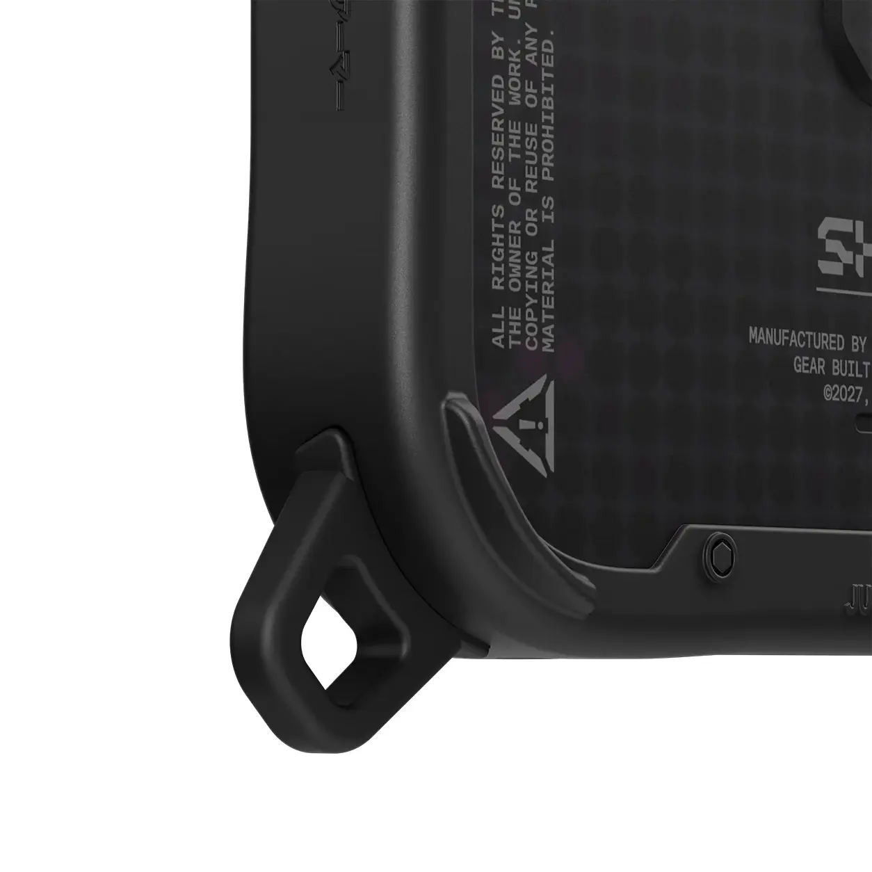 Coque bordeaux SKINARMA Vigor XE pour iPhone 18 Pro et iPhone 17 Pro vue de profil avec boutons tactiles