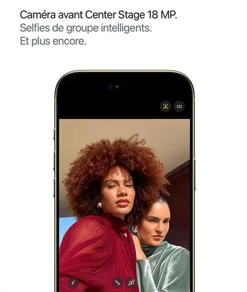APPLE iPhone Air - Caméra avant Center Stage 18MP