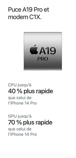 APPLE iPhone Air - Puce A19 Pro et Modem C1X