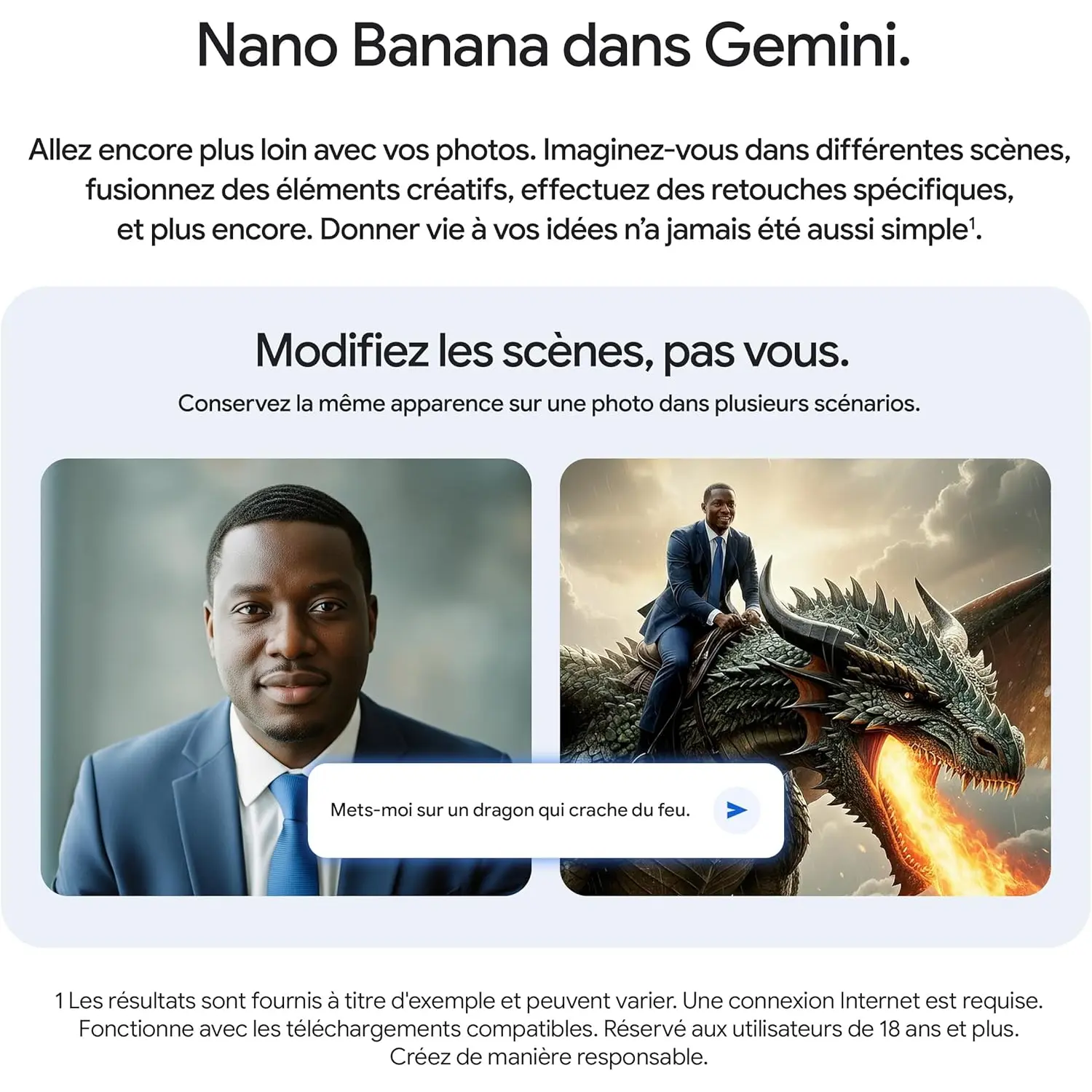 Smartphone GOOGLE Pixel 10 Pro avec Nano Banana dans Gemini