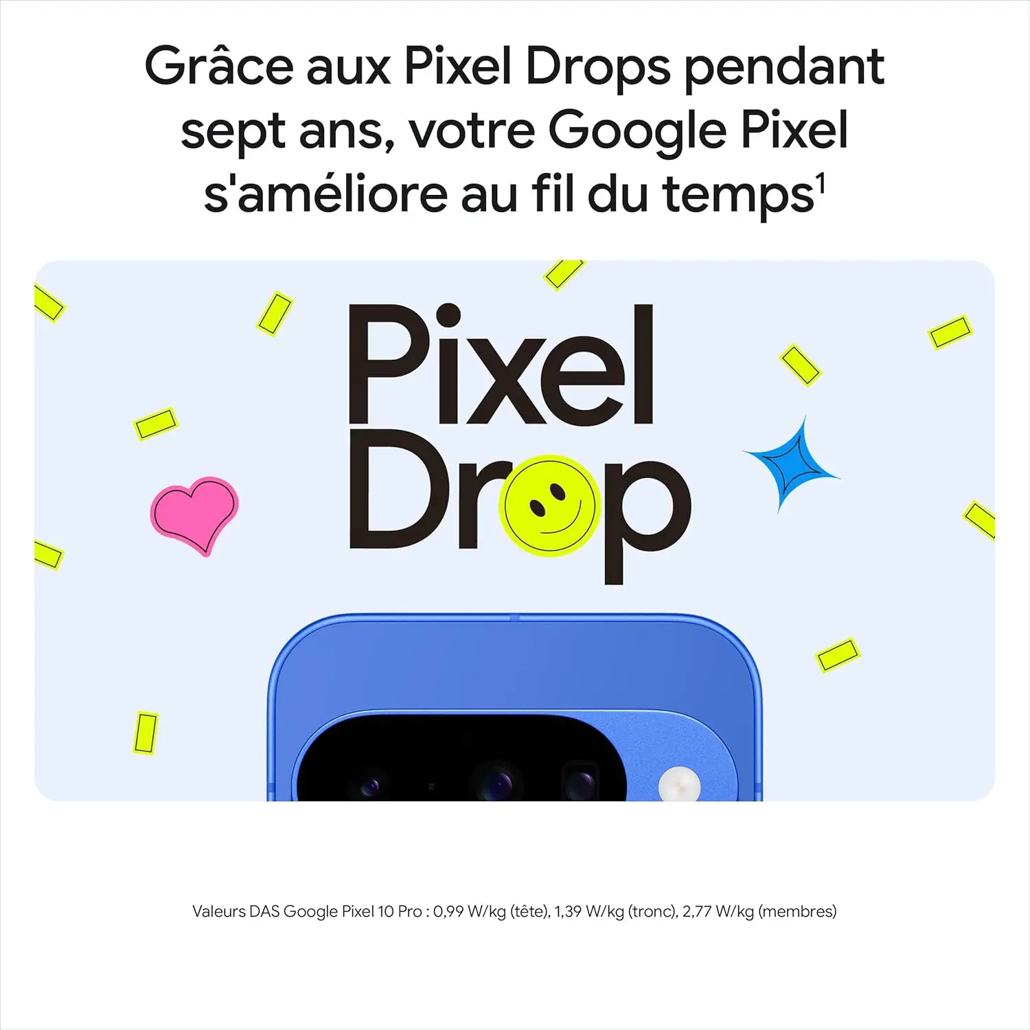 Smartphone GOOGLE Pixel 10 5G avec mise à jour Pixel Drop