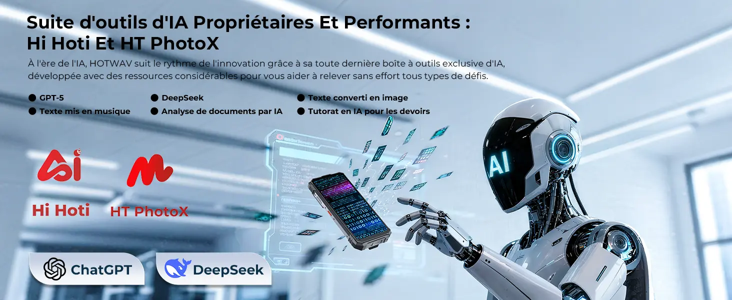 HOTWAV Hyper 8 Pro 5G – outils IA Hi Hoti et HT PhotoX