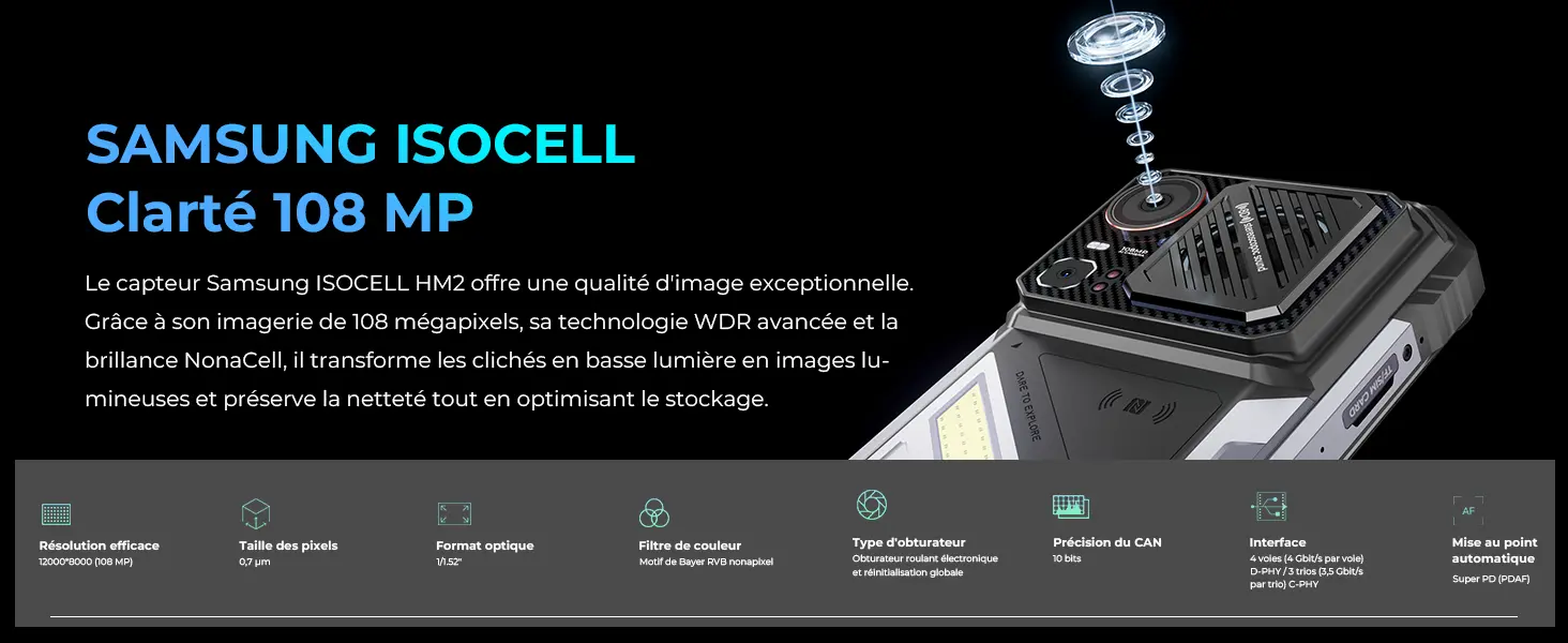 HOTWAV Hyper 8 Pro – appareil photo Samsung ISOCELL 108 MP