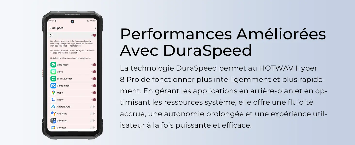 HOTWAV Hyper 8 Pro – optimisation des performances avec DuraSpeed