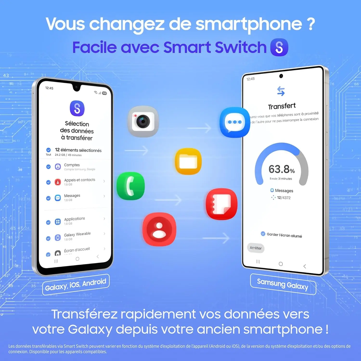 Smartphone Samsung Galaxy S26 Ultra 5G avec fonction Smart Switch