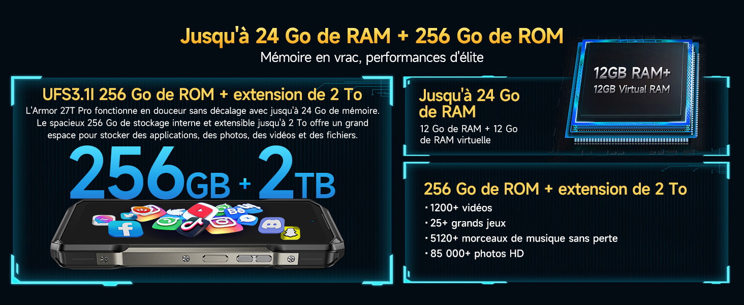 Smartphone Étanche Robuste ULEFONE Armor 27 Pro
