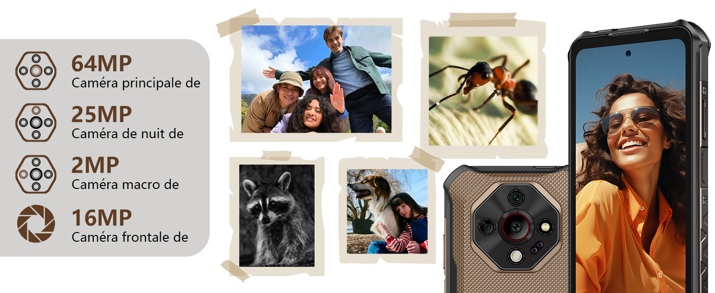 ULEFONE Armor X16 Pro AI - Triple Caméra Arrière