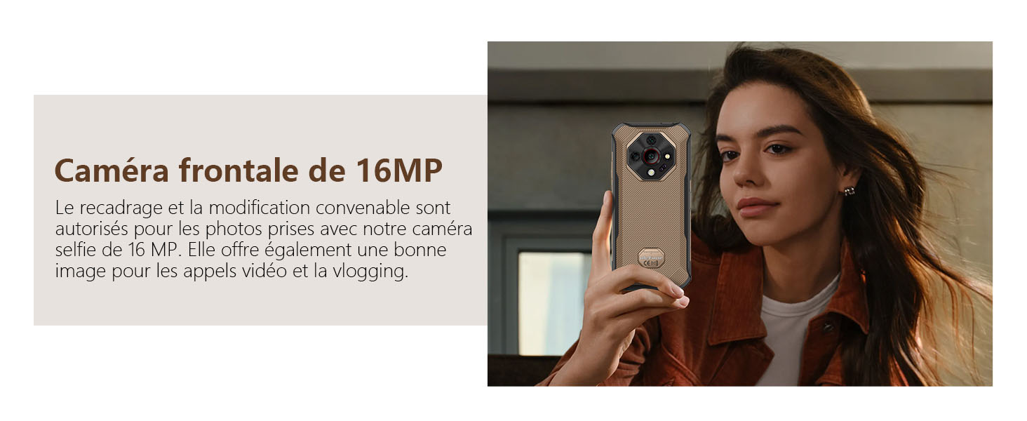 ULEFONE Armor X16 Pro AI - Caméra Selfie 16MP