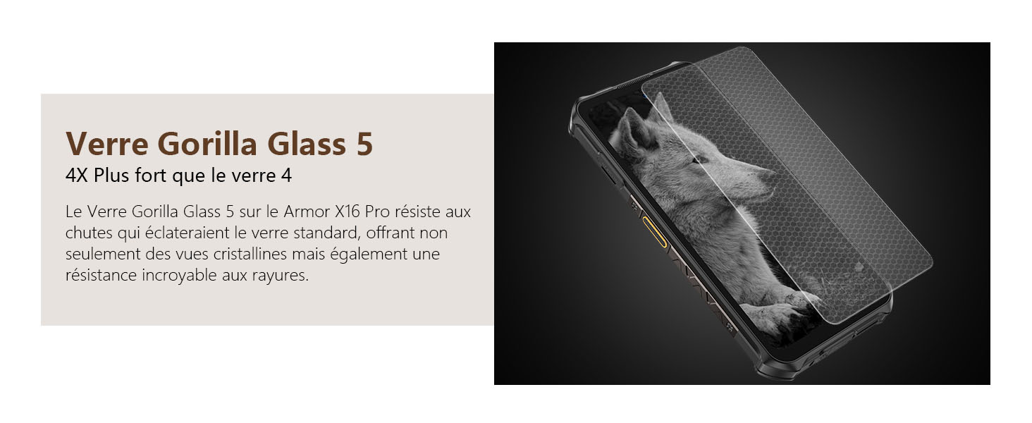 ULEFONE Armor X16 Pro AI - Verre Gorilla Glass 5