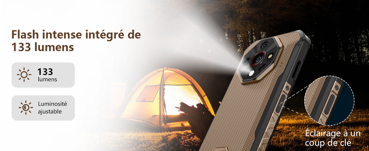 ULEFONE Armor X16 Pro AI - Lampe Torche Intégrée