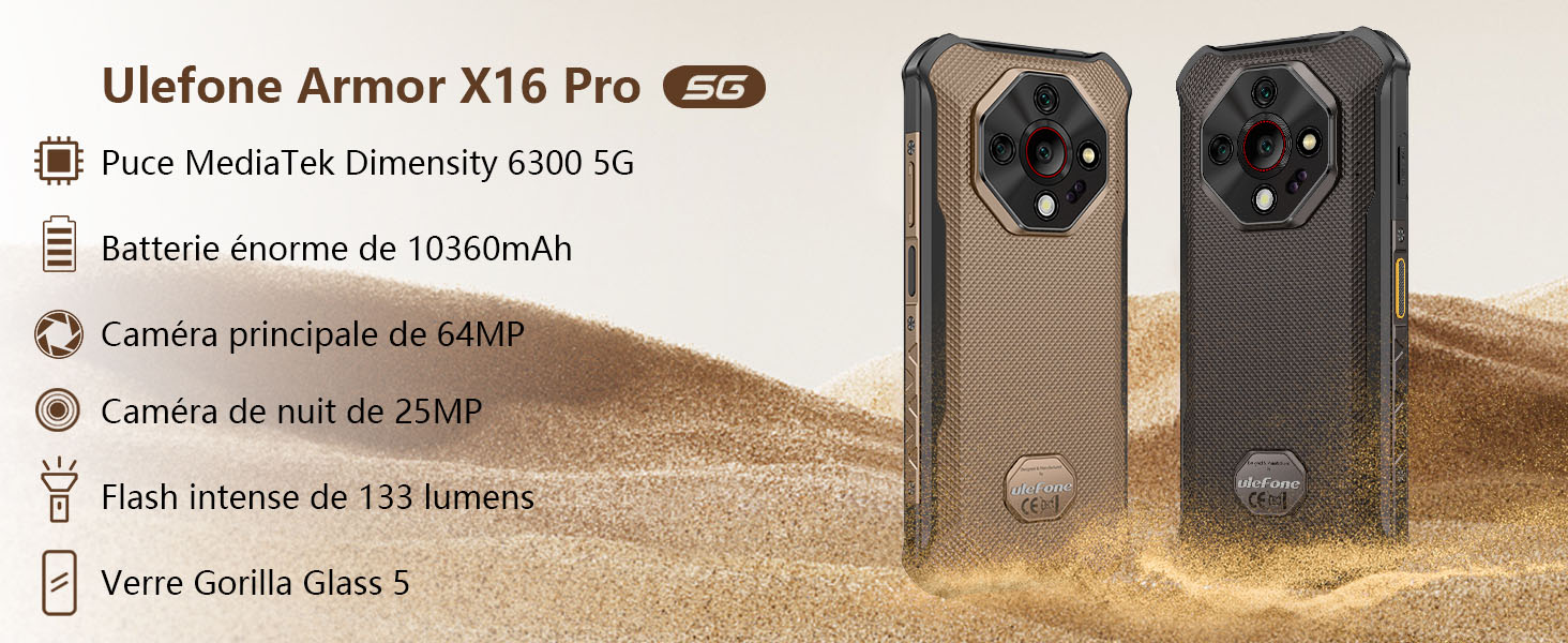 ULEFONE Armor X16 Pro AI - Caractéristiques Générales