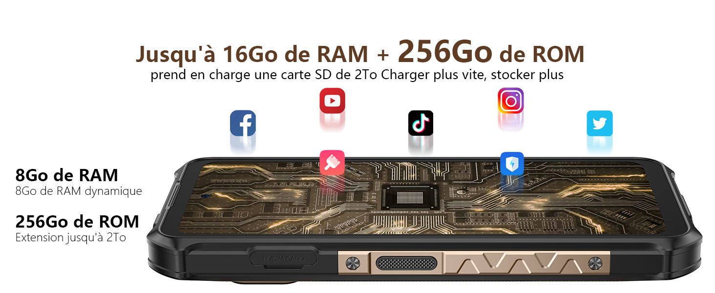 ULEFONE Armor X16 Pro AI - Mémoires RAM et ROM