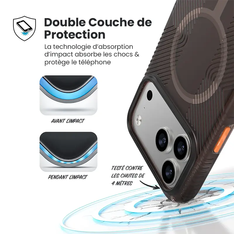 Coque MagSafe SPECK Presidio Lux Grip pour iPhone 17 Pro Max - Protection antichoc