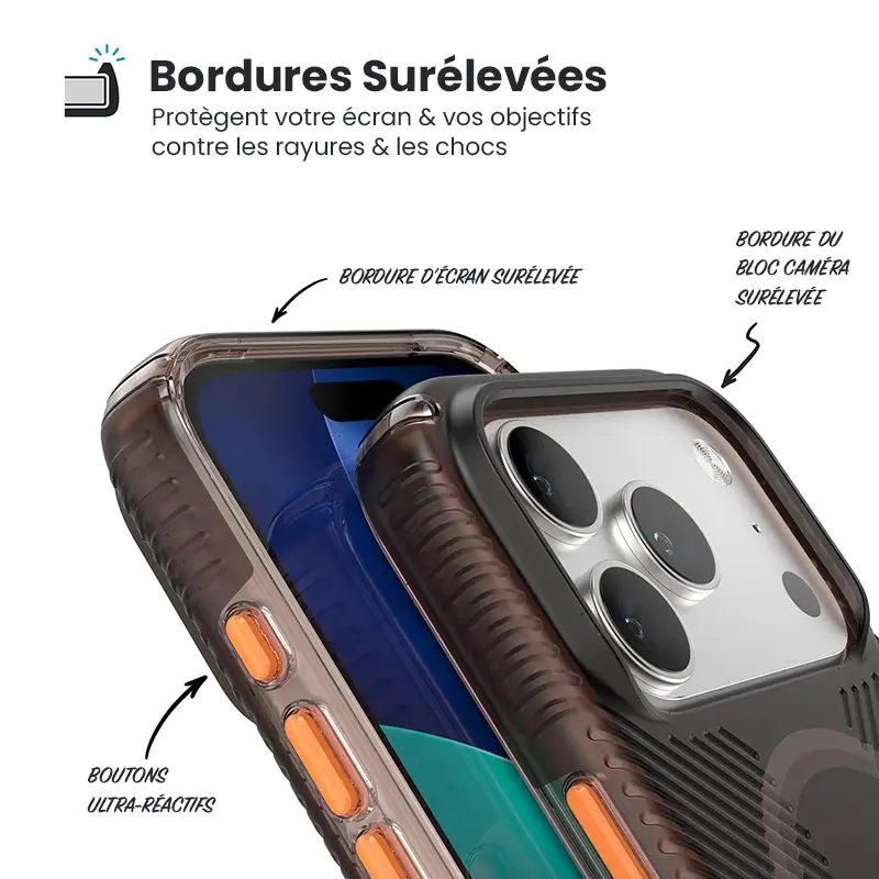 Coque MagSafe SPECK Presidio Lux Grip pour iPhone 17 Pro - Prises antidérapantes