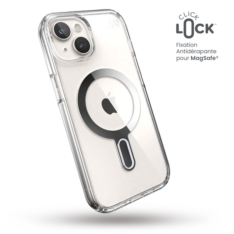 Coque MagSafe SPECK Presidio Perfect Clear Avec ClickLock pour iPhone 15