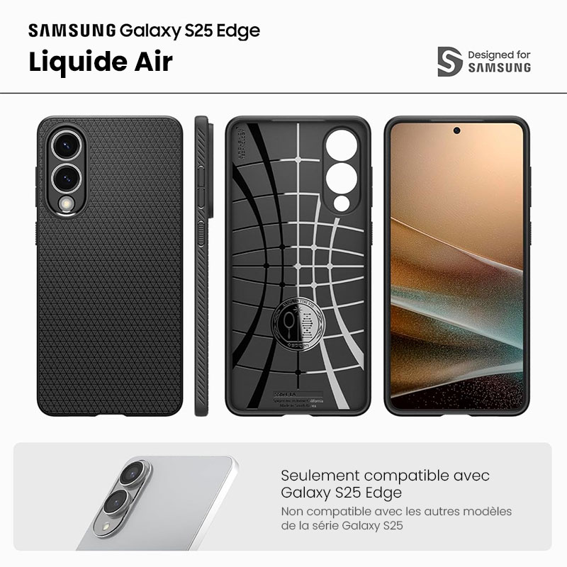 Coque Silicone SPIGEN Liquid Air® pour Galaxy S25 Edge