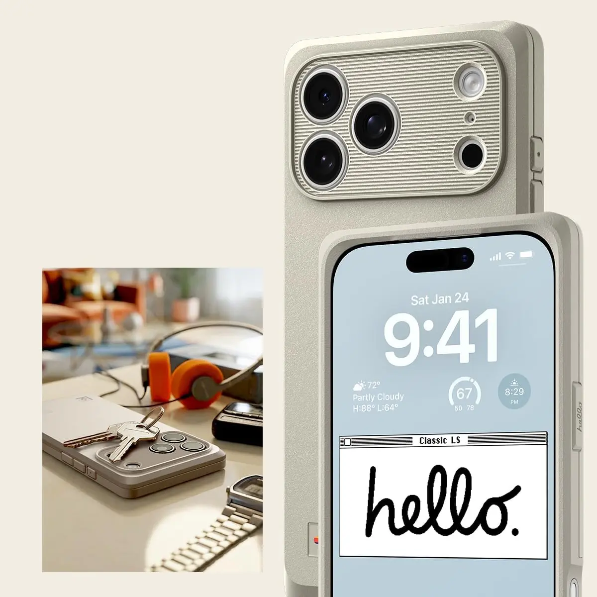 Coque Spigen Classic LS iPhone 17 Pro Max avec protection caméra et écran grâce aux bords surélevés