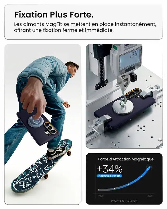 Coque Magnétique SPIGEN Nano Pop MagFit pour Galaxy S26 Ultra - Coloris Bleu marine