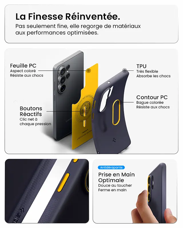 Coque Magnétique SPIGEN Nano Pop MagFit pour Galaxy S26 Ultra - Coloris Bleu marine