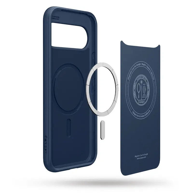 Coque Magnétique SPIGEN Parallax MagFit pour Google PIxel 10 & 10 Pro - Modèle bleu