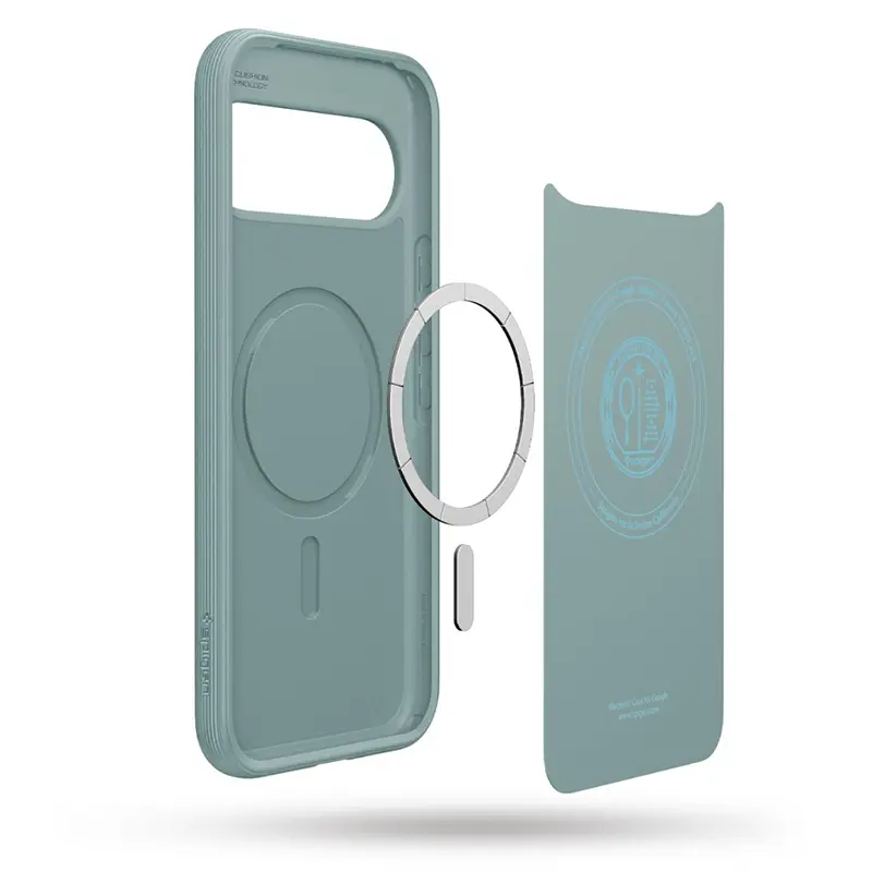 Coque Magnétique SPIGEN Parallax MagFit pour Google PIxel 10 & 10 Pro - Modèle vert