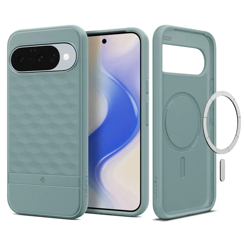 Coque Magnétique SPIGEN Parallax MagFit pour Google PIxel 10 & 10 Pro - Modèle vert