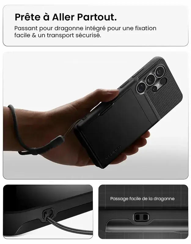 Découpes précises et technologie Sound Tunnel de la coque Spigen Tough Armor MagFit Galaxy S26 Ultra