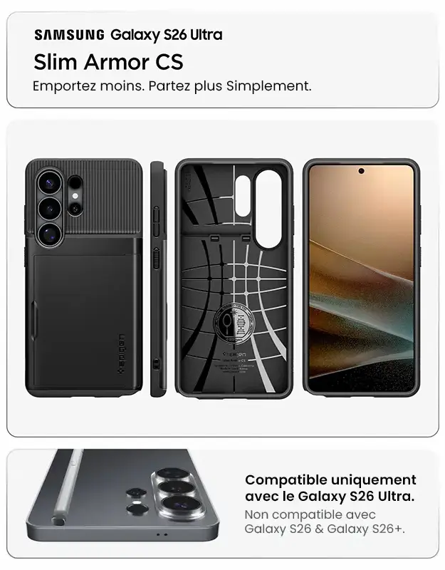 Coque Spigen Tough Armor MagFit pour Samsung Galaxy S26 Ultra avec béquille intégrée et protection renforcée