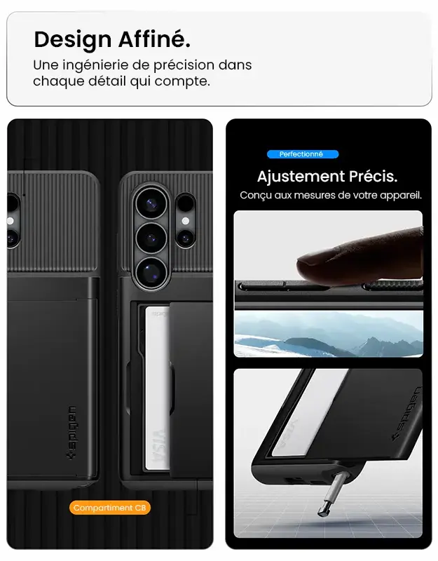 Structure multicouche de la coque Spigen Tough Armor MagFit Galaxy S26 Ultra avec mousse et métal SPCC