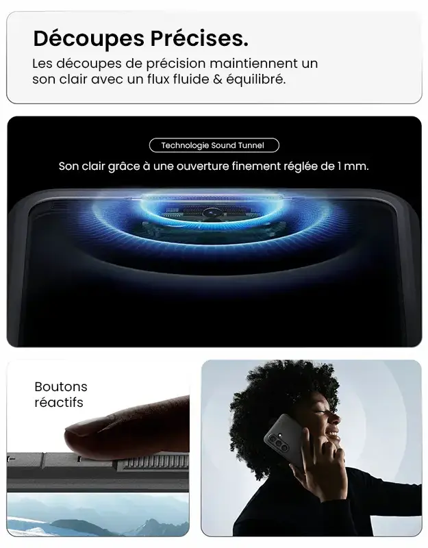 Découpes précises et technologie Sound Tunnel de la coque Spigen Tough Armor MagFit Galaxy S26 Plus