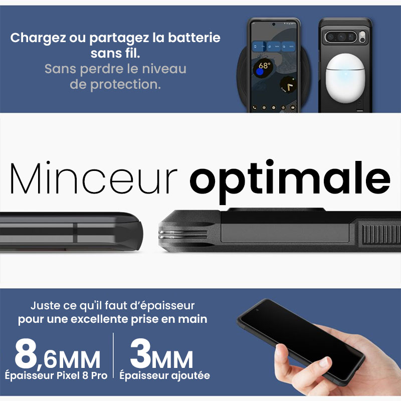 Coque Antichoc SPIGEN Tough Armor Avec Chevalet Intégré pour Google Pixel 8 Pro