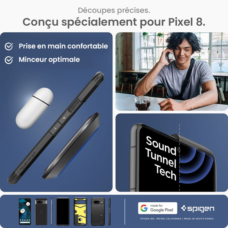 Coque Antichoc SPIGEN Tough Armor Avec Chevalet Intégré pour Google Pixel 8