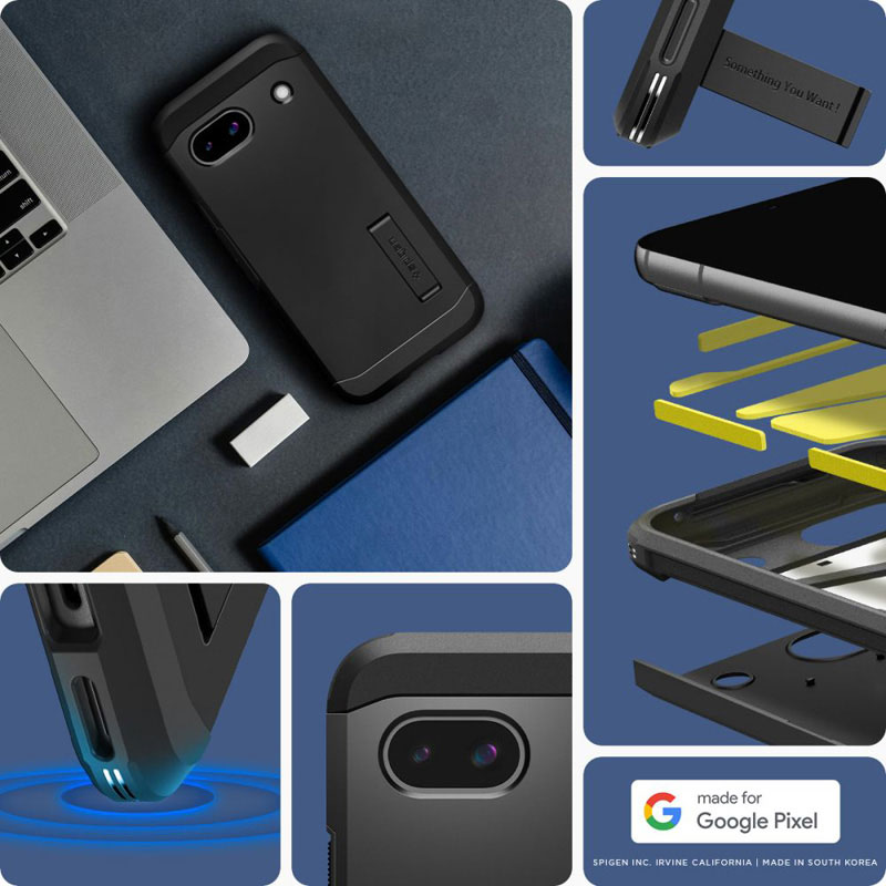 Coque Antichoc SPIGEN Tough Armor Avec Chevalet Intégré pour Google Pixel 8a