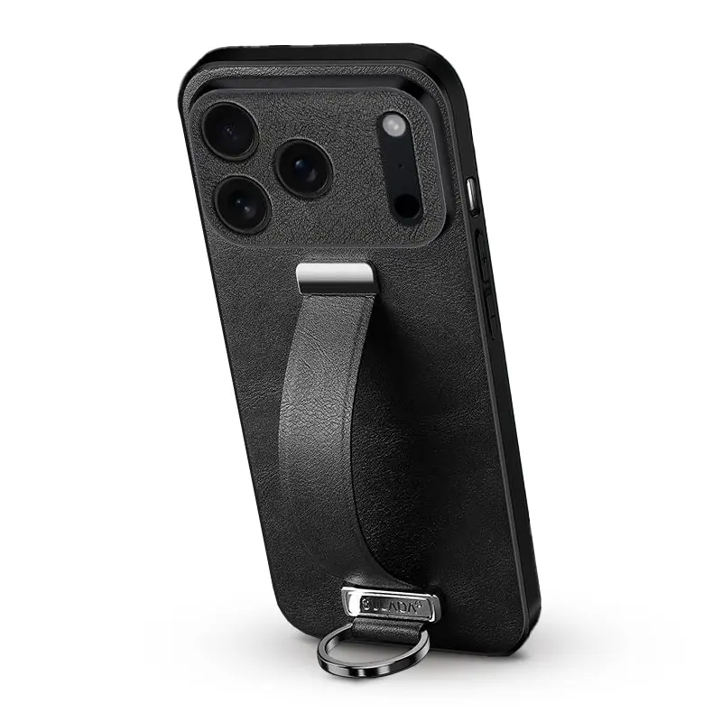 Coque SULADA Cool Série avec Poignée Ajustable & Chevalet pour iPhone 17 Pro - Coloris Noir